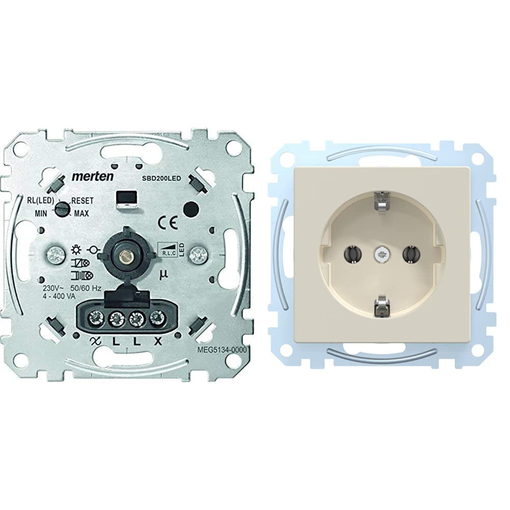 Schneider Electric Merten MEG5134-0000 - Universal Drehdimmer Unterputz Dimmschalter - 4-400 W - Pha