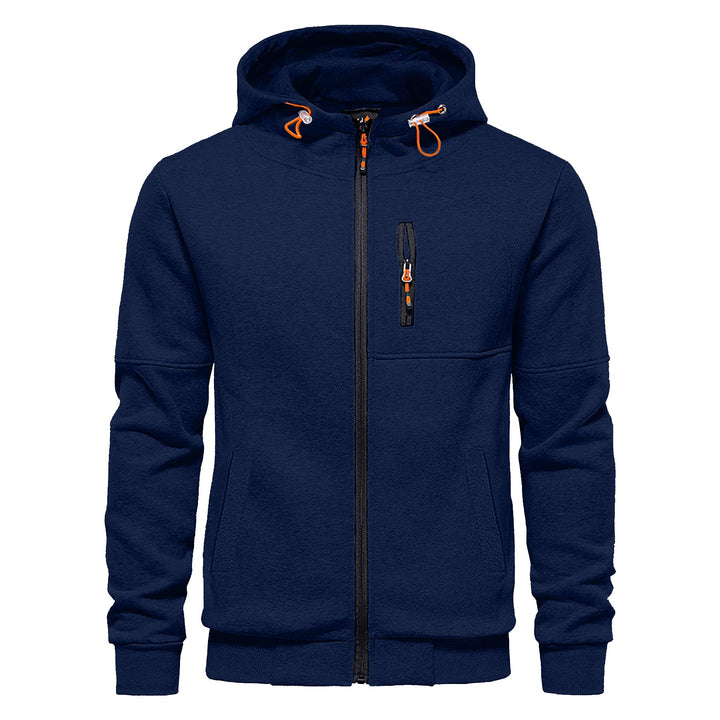 CTU Herren Hoodies Zip Up Langarm Fleece Sweatshirts Hoodies für Männer S-3XL, S Navy