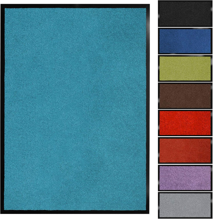 Floordirekt Schmutzfangmatte Monochrom | Fussmatte in 10 Grössen & 8 Farben | Türmatte für innen & a
