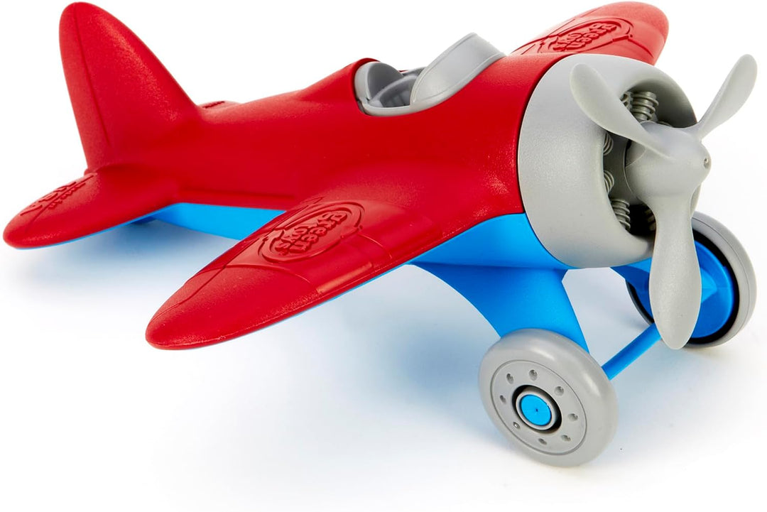 Green Toys 8601026 Sport-Flugzeug, Flieger, Spielflugzeug, Spielzeug für Kinder ab 12 Monaten, Rot,