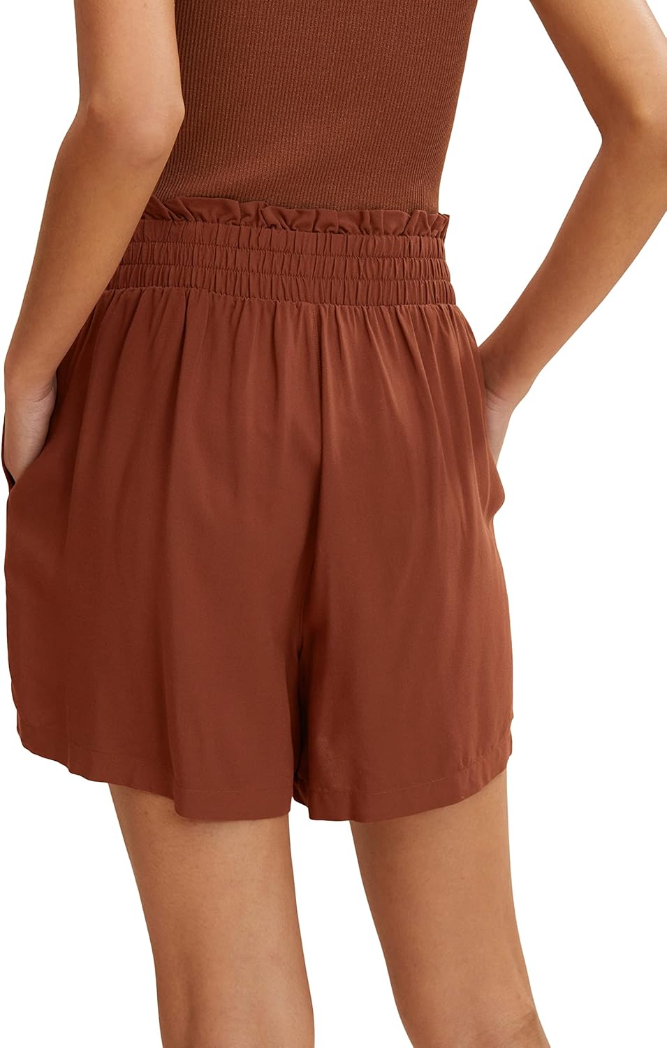 TOM TAILOR Denim Damen Stoff Bermuda Shorts 1031788 XL 29566 - Nut Brown, XL 29566 - Nut Brown