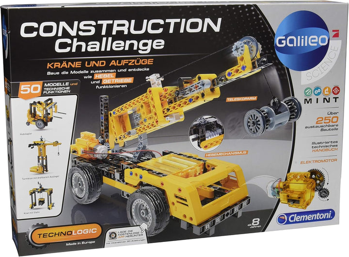 Clementoni 59079 - Construction Challenge - Kräne und Aufzüge Kräne & Aufzüge, Kräne & Aufzüge