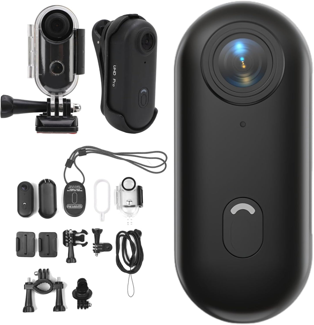 Bewinner Neues 4K 8MP WiFi Katzen Kamera Halsband Pro Kit | Tragbare Kabellose Action Kamera | 120°