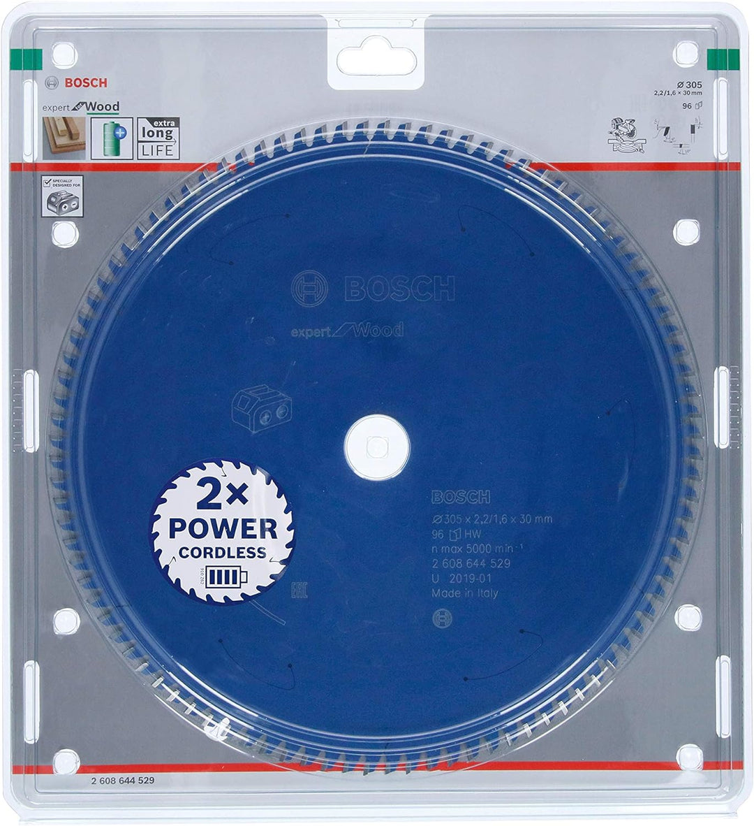 Bosch Professional 1x Kreissägeblatt Expert for Wood (Holz, Sägeblatt Ø 305 x 30 x 2,2 mm, 96 Zähne,