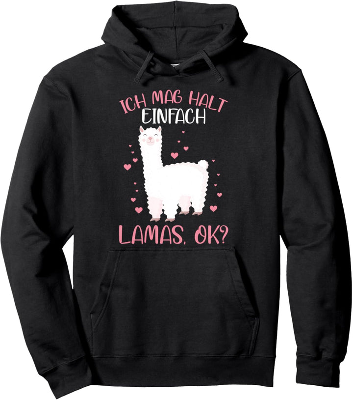 Ich Mag Halt Einfach Lamas Alpaka Bauernhof Spruch Pullover Hoodie