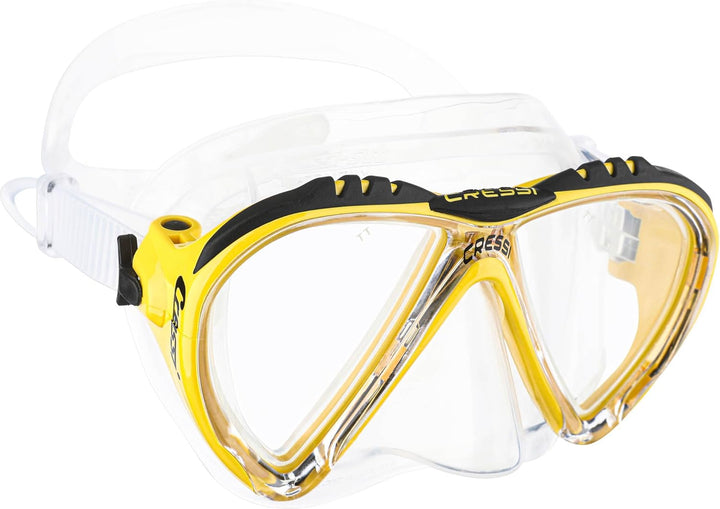 Cressi Tauchmaske Lince Low Volume Made In Italy Gelb, Gelb