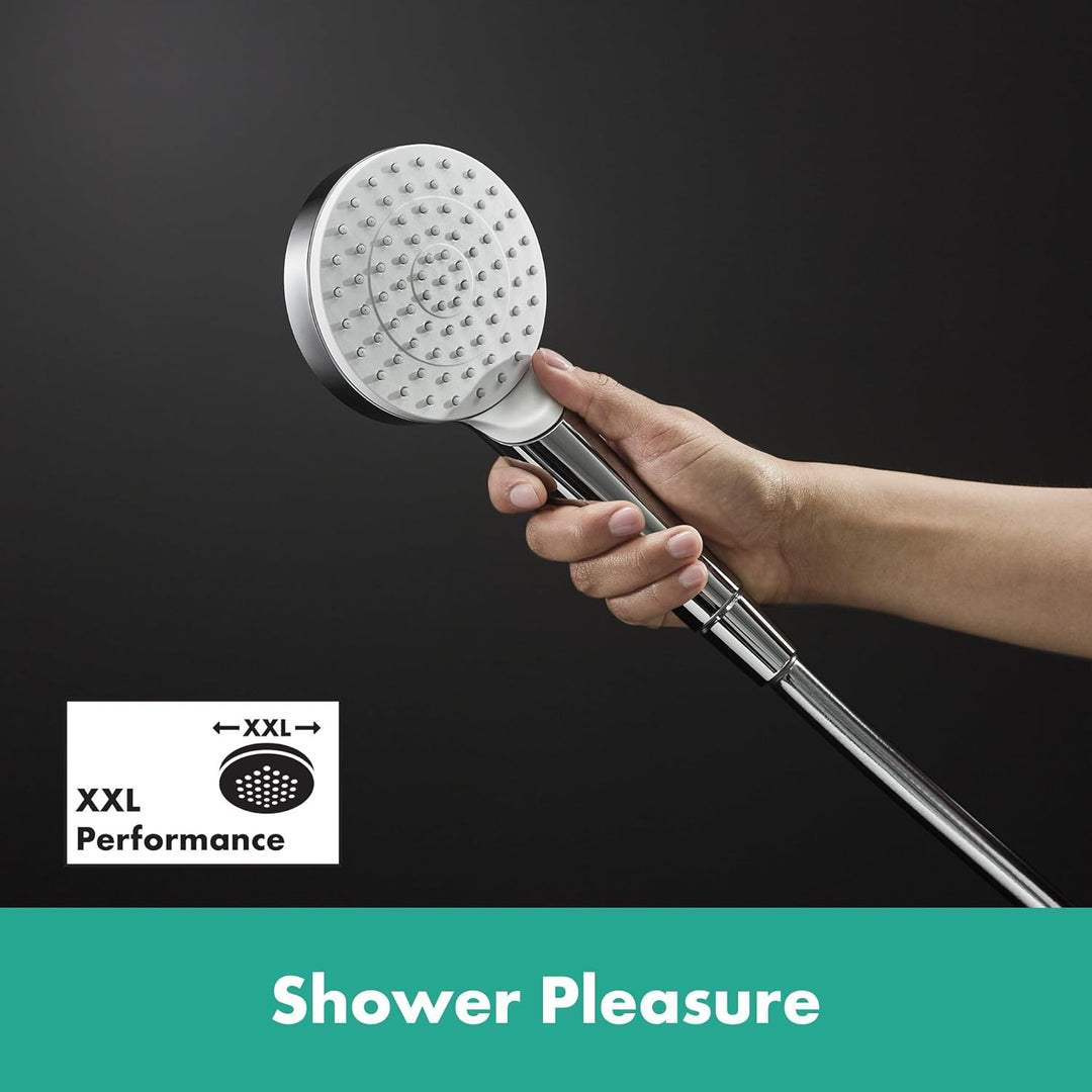 hansgrohe Crometta Duschset 0,90m, Weiss/Chrom Weiss/Chrom 0,90m Set 1 Strahlart, Weiss/Chrom 0,90m