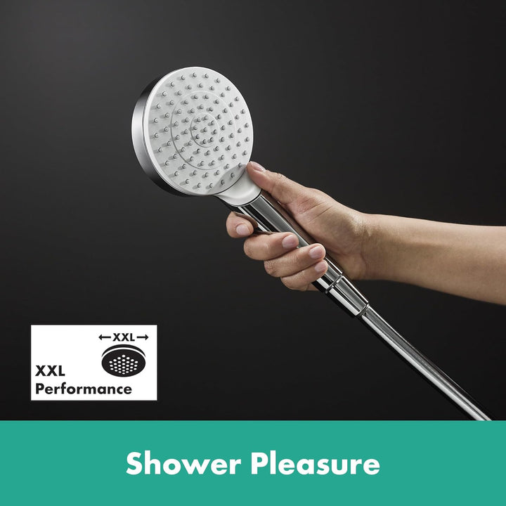 hansgrohe Crometta Duschset 0,90m, Weiss/Chrom Weiss/Chrom 0,90m Set 1 Strahlart, Weiss/Chrom 0,90m
