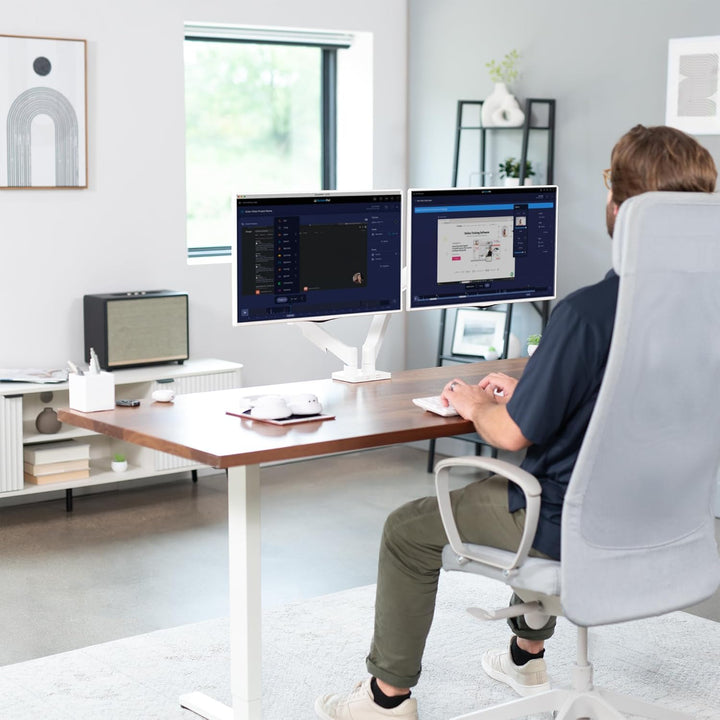 VIVO STAND-V002OW Dual-Monitor bis zu 81,3 cm (32 Zoll) und 9 kg pro Bildschirm, mechanische Arm-Sch