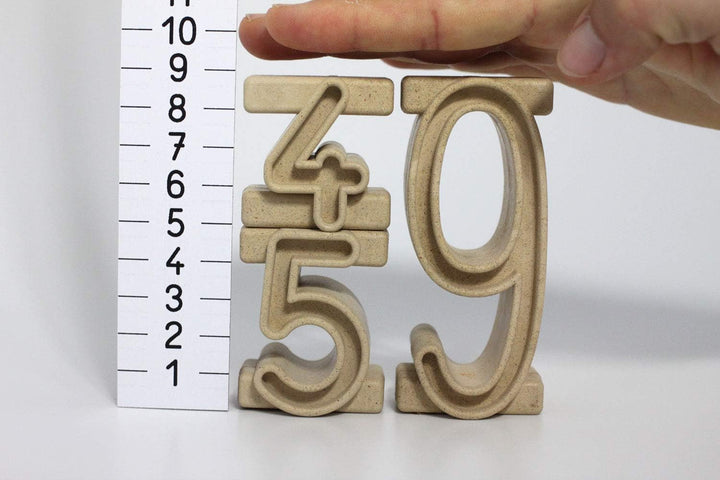 Wissner aktiv lernen R80021.000 - RE Wood 34 Stapelzahlen natur, Montessori Lernspielzeug, Zahlen zu