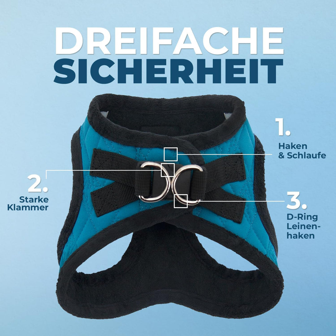 Voyager Step-In Plüsch-Hundegeschirr by Best Pet Supplies - Step-In-Westengeschirr für kleine und mi