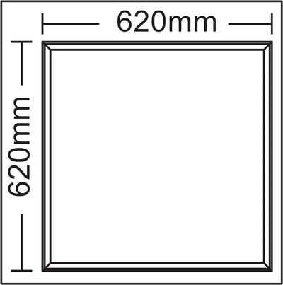 Trango 40 Watt 3200 Lumen LED Panel 3000PL Deckenpaneel 62x62 cm warmweiss 3000K Büroleuchte, Bürola