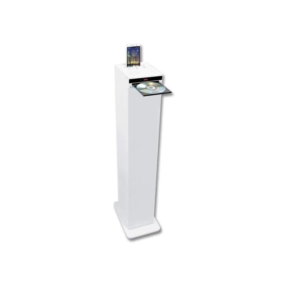 INOVALLEY HP32-CD-W Sound-Tower Bluetooth – CD-Player – Weiss