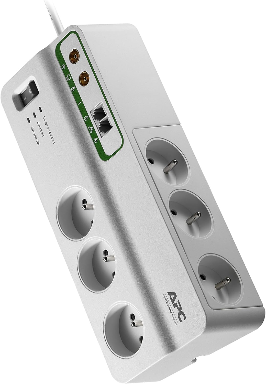 APC PMH63VT-FR 6AC-Ausgänge 230V 3m Weiss - Spannungsschutz (1836 J, 6 AC-Ausgänge, Typ E (FR), 2300