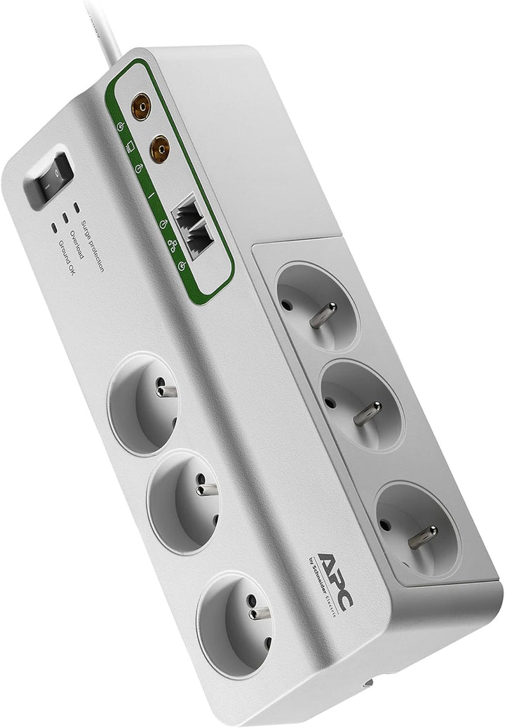 APC PMH63VT-FR 6AC-Ausgänge 230V 3m Weiss - Spannungsschutz (1836 J, 6 AC-Ausgänge, Typ E (FR), 2300