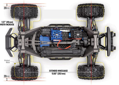 TRAXXAS MAXX Wide Bunt 1:10 RC Modellauto Monstertruck Allradantrieb (4WD) RTR 2,4 GHz