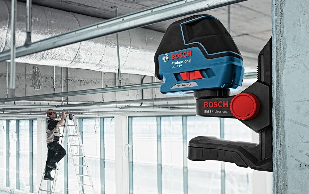 Bosch Professional Linienlaser GLL 3-50 (roter Laser, für innen, Arbeitsbereich: 10 m, 4 x AA-Batter