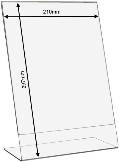 10 Stück DIN A4 L-Ständer/Werbeaufsteller/Tischaufsteller im Hochformat aus glasklarem Acrylglas/Acr
