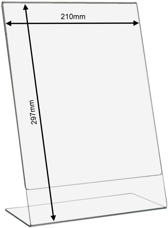 10 Stück DIN A4 L-Ständer/Werbeaufsteller/Tischaufsteller im Hochformat aus glasklarem Acrylglas/Acr