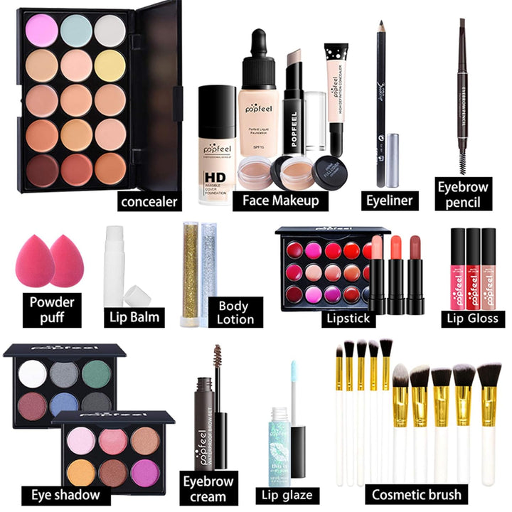 FantasyDay Multifunktions Exquisite Kosmetik Geschenkset Make-up Schmink Kit für Gesicht, Augen und