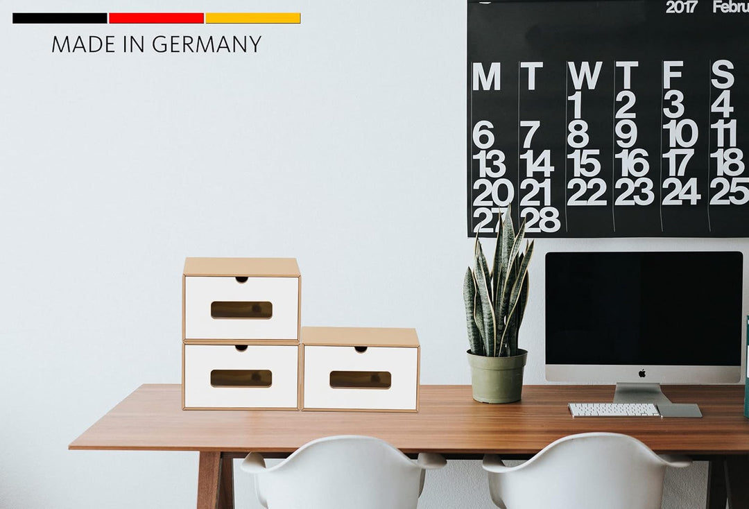 BigDean 10er Boxen-Set mit Sichtfenster & Schublade - Pappkarton aus Kraftpapier - Schuhbox Spielzeu