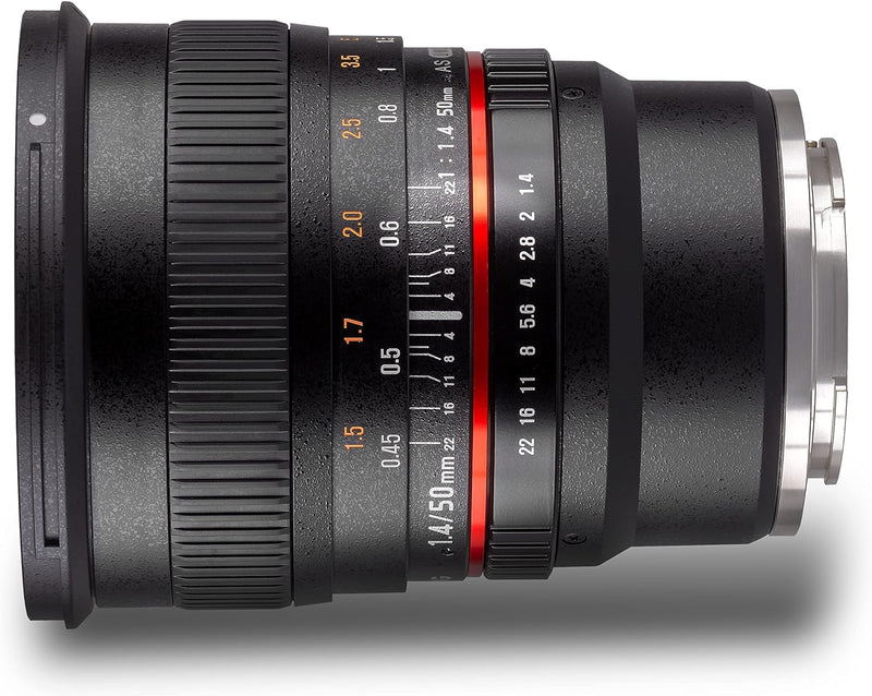 Samyang 50mm F1.4 Objektiv für Sony E-Mount, Sony E