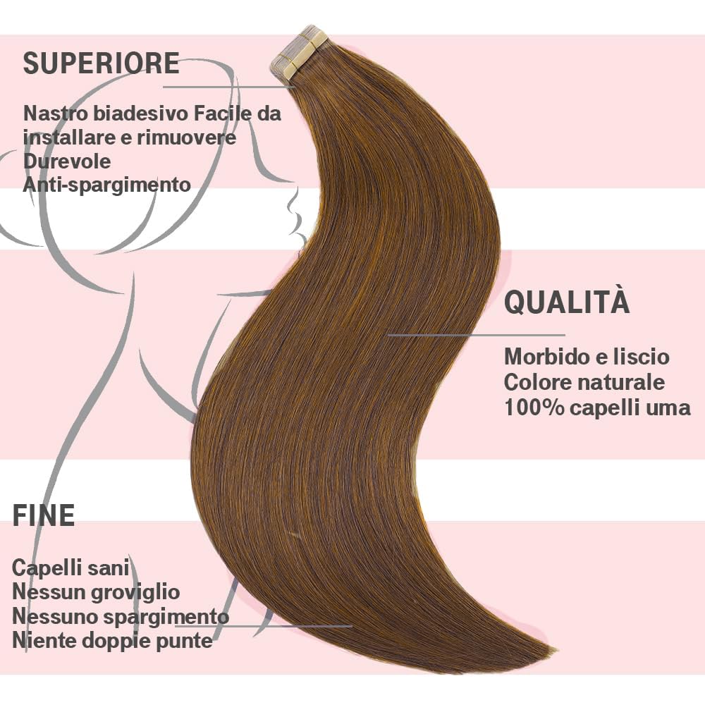 Tape Extensions Echthaar 100% Natürliche Echthaar Extensions Tape Remy Haar Extension Tape in Nahtlo