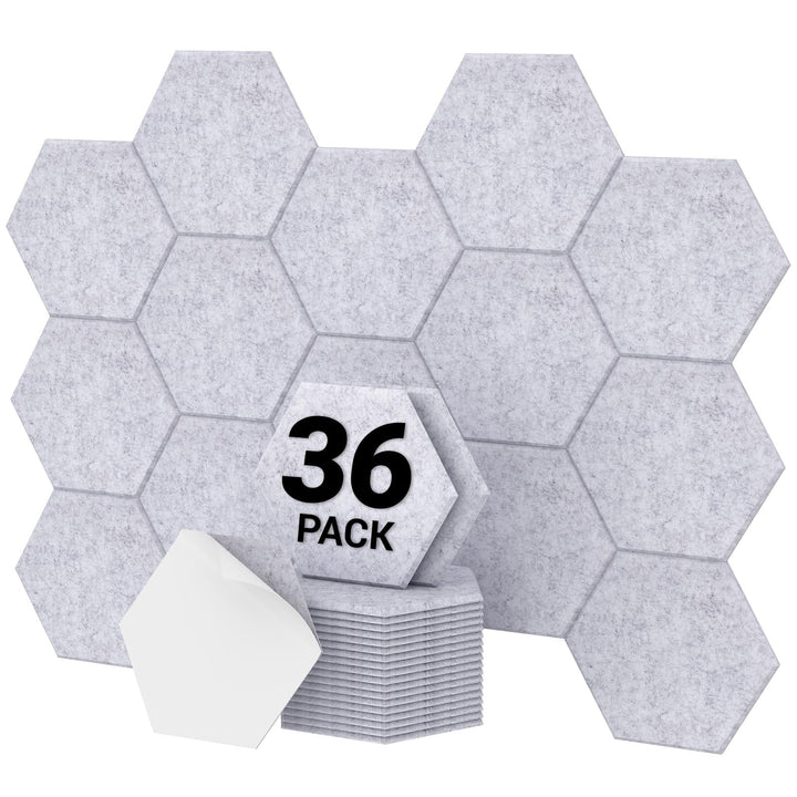 Hexagon Schalldämmung selbstklebend 36 Stücke, TONOR Schallabsorber Schallschutz mit Hochdichte Wand