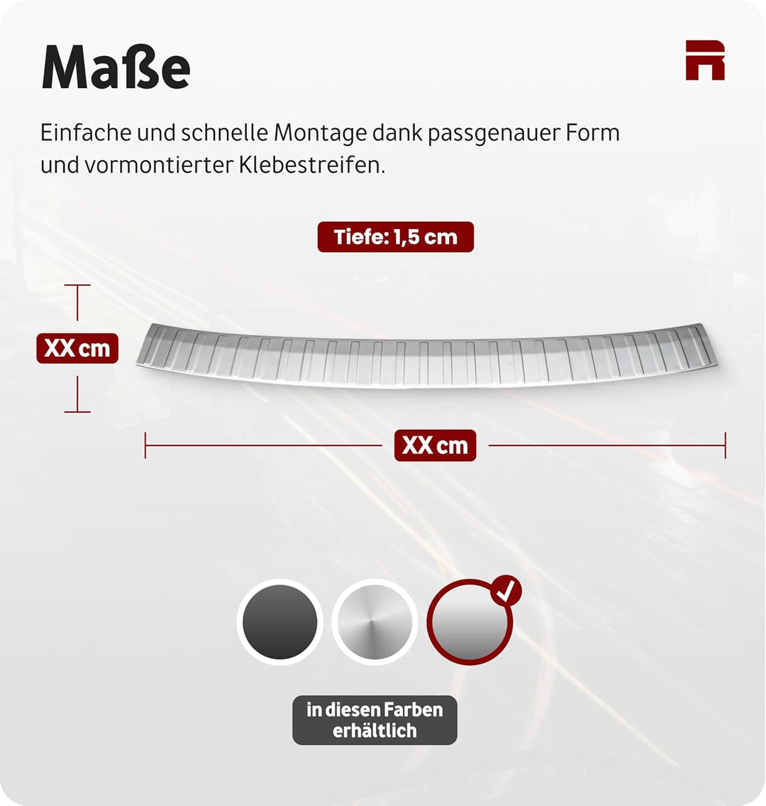 Ladekantenschutz Edelstahl MATT kompatibel für VW SHARAN II, SEAT ALHAMBRA II ab 2010 | premium Qual
