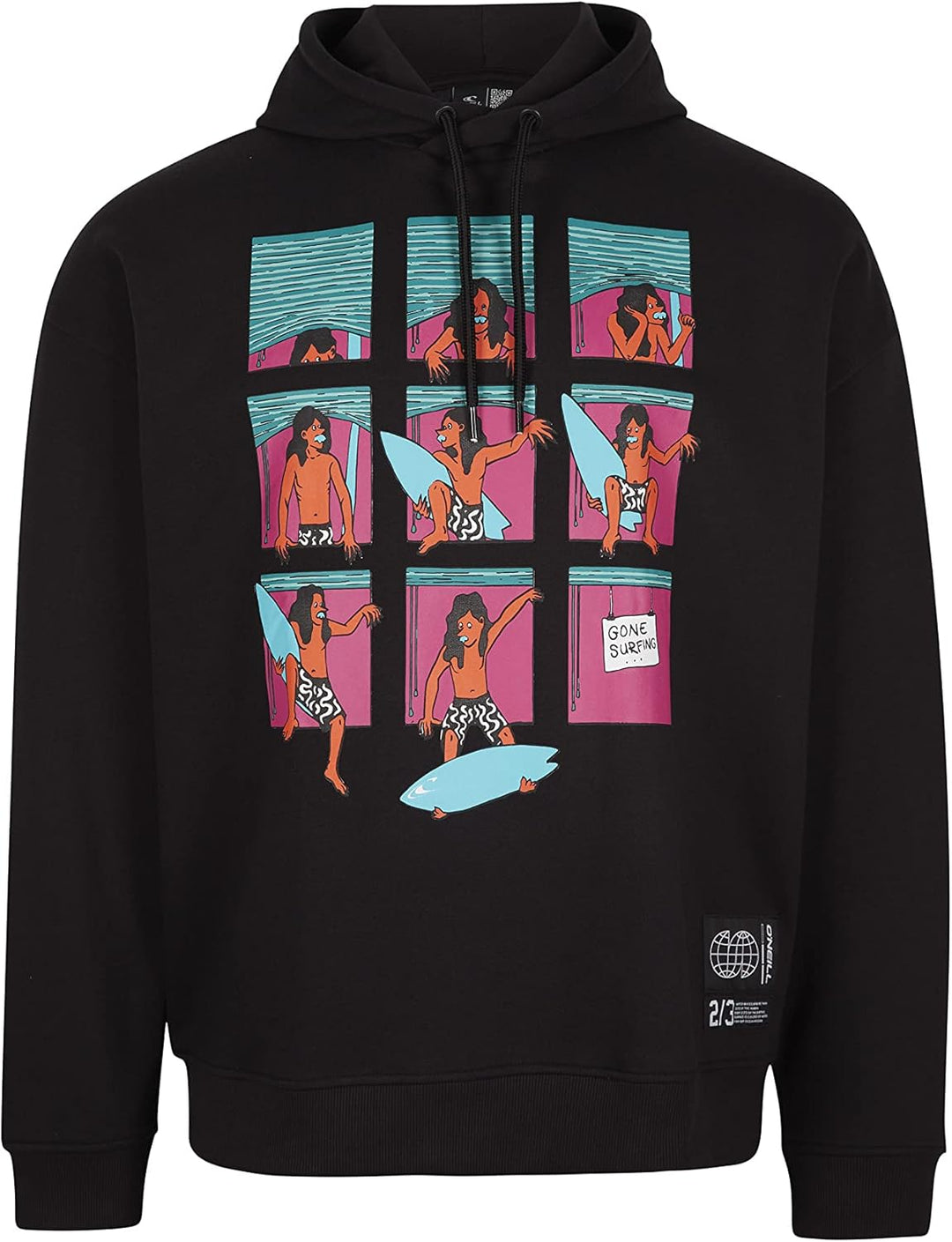 O'NEILL Herren Progressive Hoodie Sweatshirt, Verdunkelung (Black Out), Medium-Länge (4er Pack)