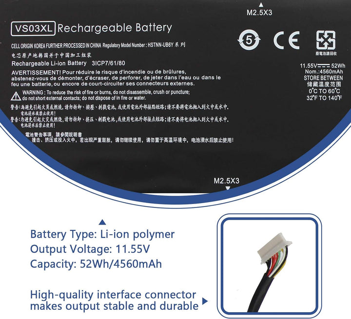 ANTIEE VS03XL Laptop Akku für HP Envy 15T-AS000 15T-AS100 15-AS000 15-AS133CL AS020NR AS027CL AS182C