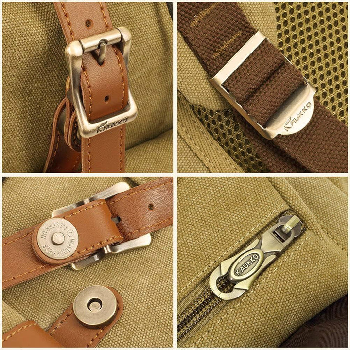 KAUKKO Unisex Ep5 Rucksack 45 x 27 x 17cm (HxBxT) (Ckhaki 2pcs), 45 x 27 x 17cm (HxBxT) (Ckhaki 2pcs