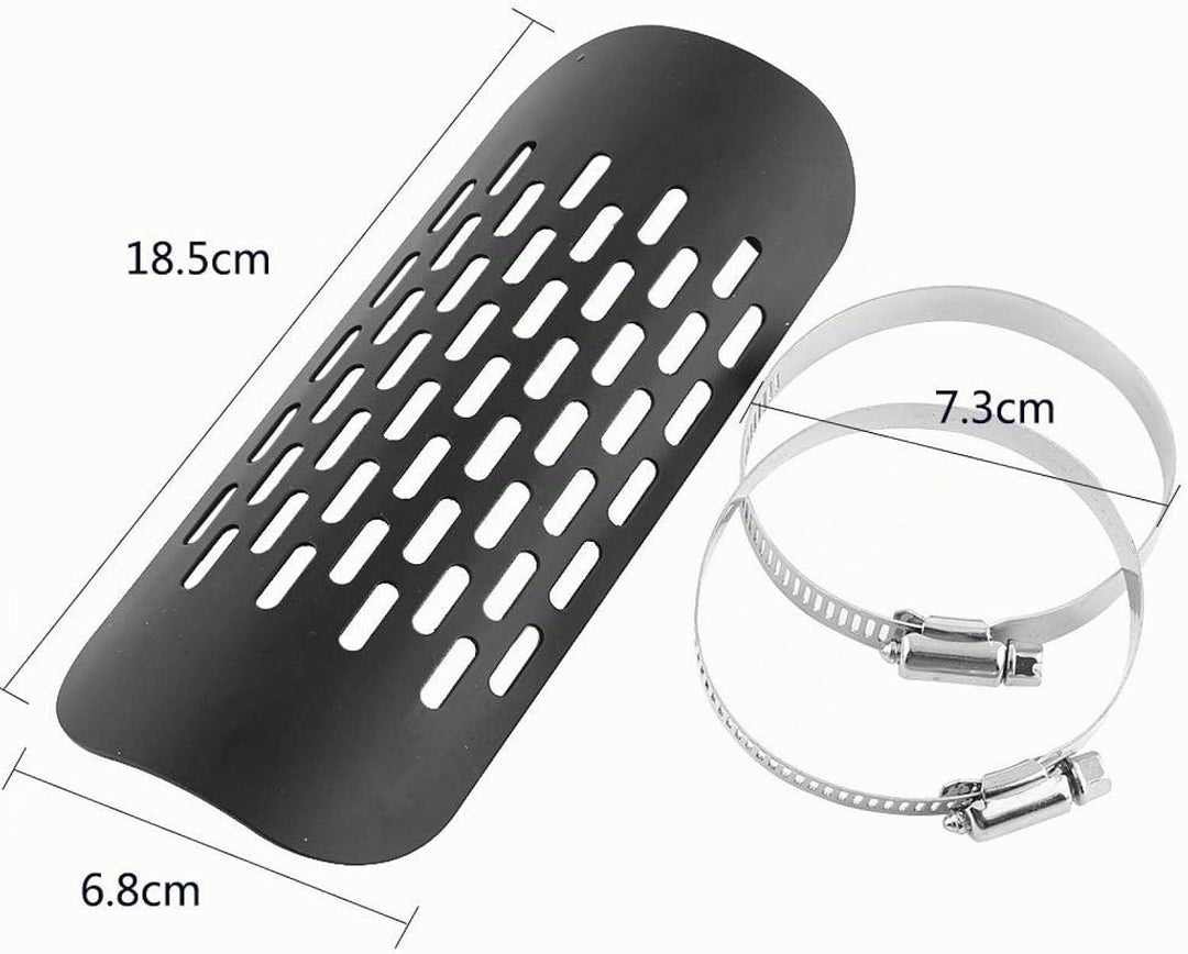 Für Auspuff Hitzeschild - Universal Motorrad Auspuffrohr Hitzeschild Abdeckung(Silber), Silber