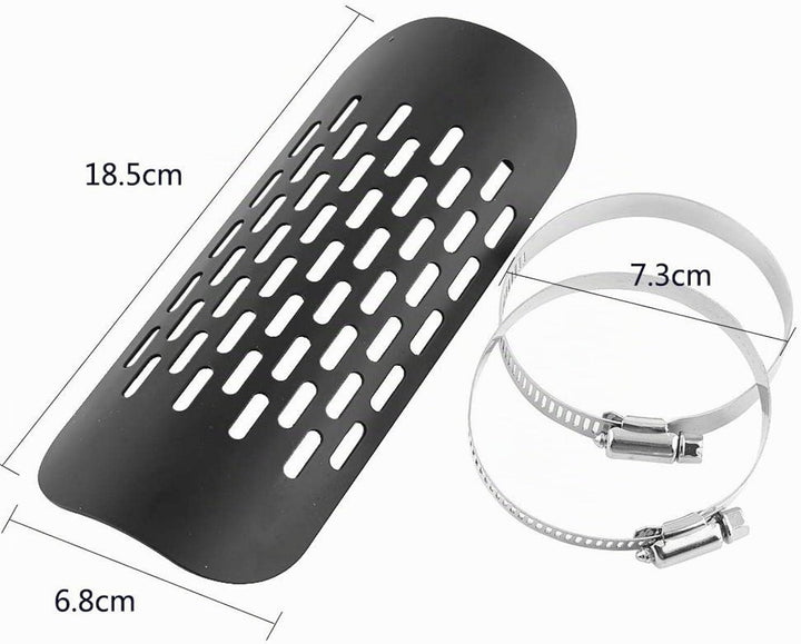 Für Auspuff Hitzeschild - Universal Motorrad Auspuffrohr Hitzeschild Abdeckung(Silber), Silber