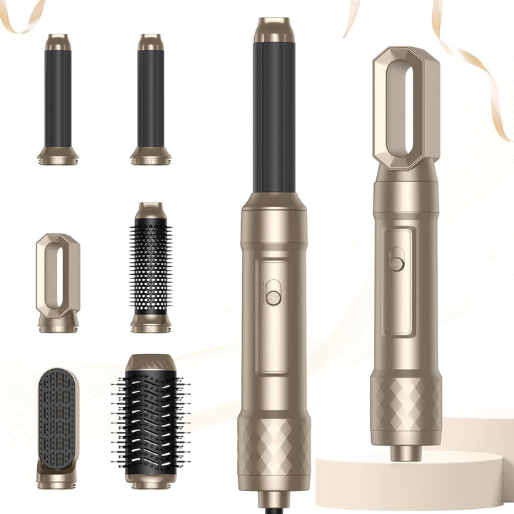Airstyler Haarstyler 6 in 1,Föhnbürste, Rundbürstenföhn, Hair styler set Mit 6 Aufsätze, Trocknen, G