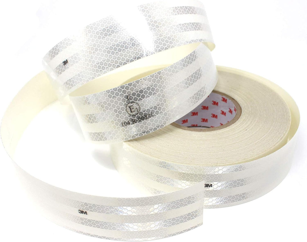 Finest Folia 3M Diamond Grade 983 Scotchlite Konturmarkierung 50mm Reflexfolie Reflexband (Weiss-10,