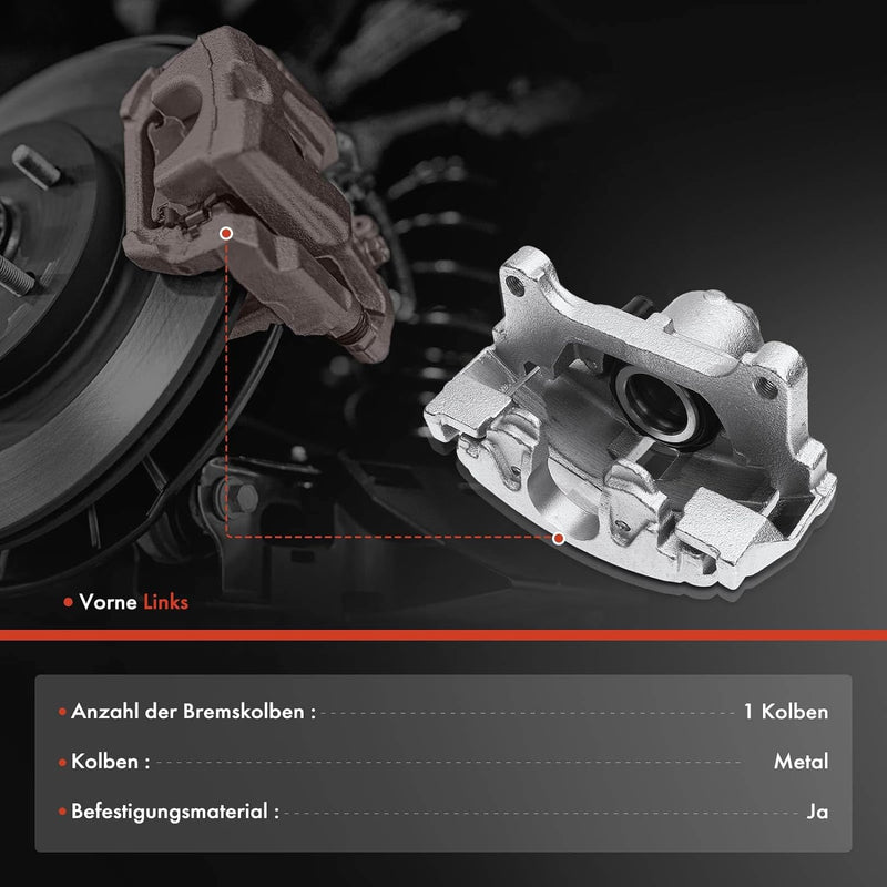 Frankberg Bremssattel Bremszange Vorderachse Links Kompatibel mit A3 2003-2013 Beetle 2011-2019 Cadd