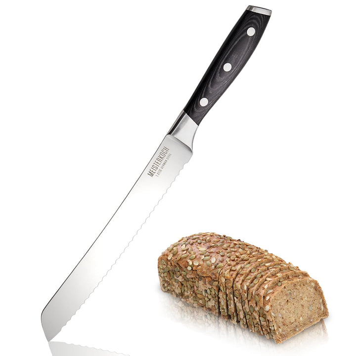 MEISTERKOCH Brotmesser Messer Küchenmesser | 20 cm Klinge aus rostfreiem deutschen Edelstahl | ergon