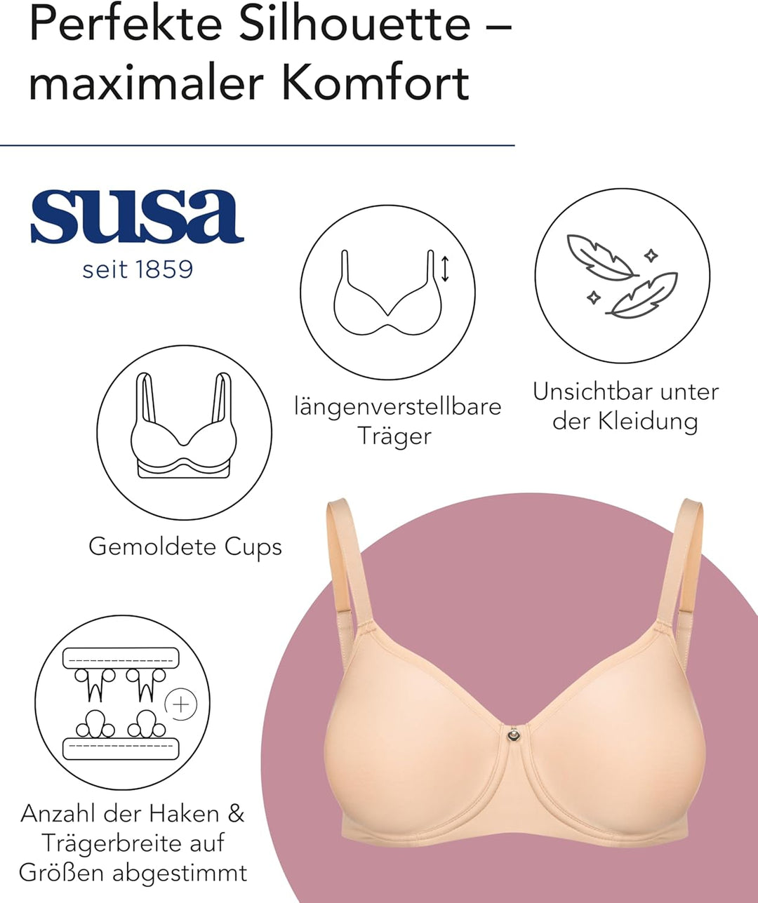 Susa Damen Catania BH 70F Skin, 70F Skin