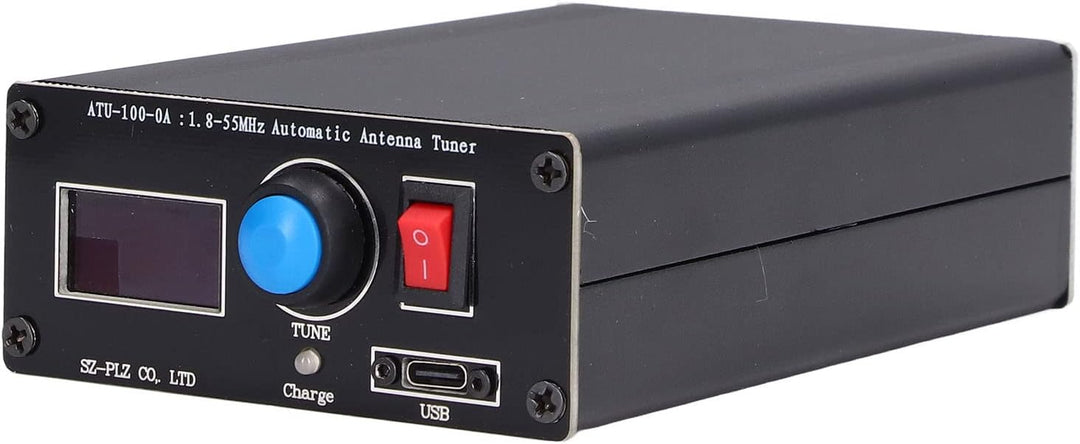 ATU-100 1,8–55 MHz Antennentuner, Automatischer 100-W-Mini-Antennentuner mit 0,96-Zoll-OLED-Display,
