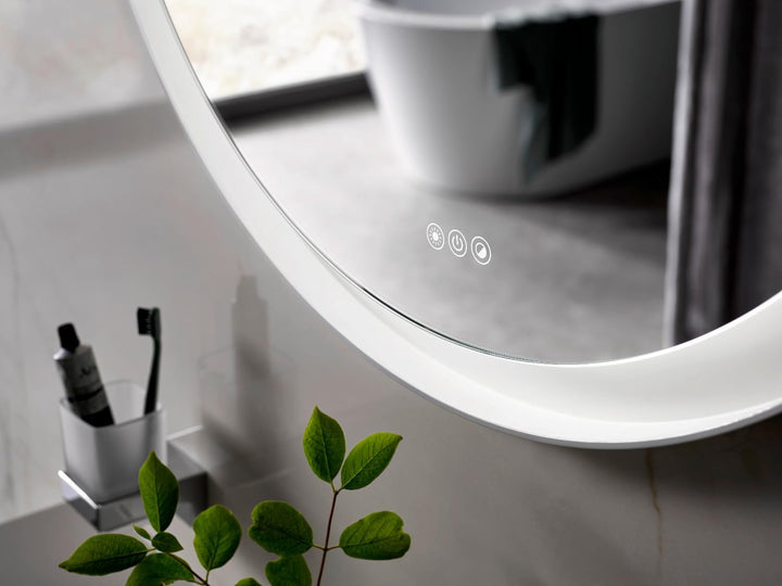 Emco Round LED-Rahmenspiegel, Ø 700 mm, Weiss