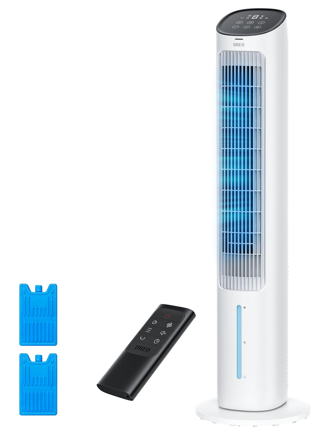 Dreo Turmventilator mit Kühlung leise, Ventilator mit Wasserkühlung, 40-Zoll Luftkühler, Verdunstung