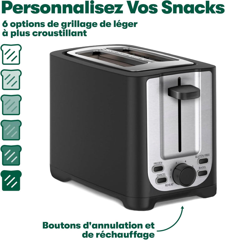 bella 2 Scheiben Toaster mit Automatischer Abschaltung, Extra Breite Schlitze und Abnehmbare Krümels