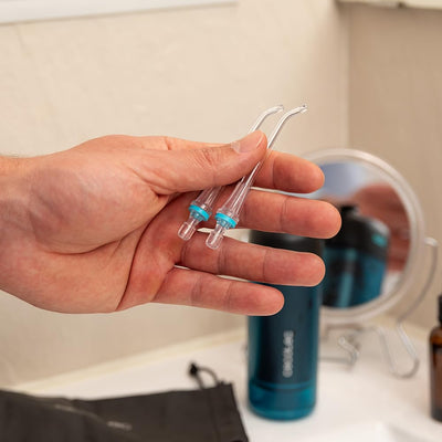 Cecotec Tragbarer Zahnreiniger Toothcare Jet Splash. Kompakter und leichter Reise-Irrigator mit 3 Mo