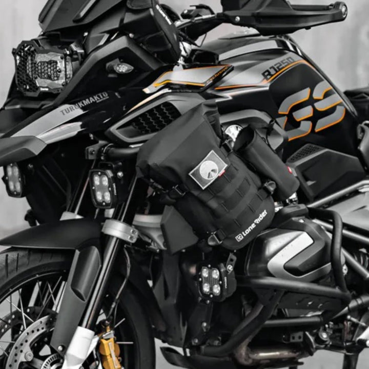 Lonerider MiniBag 6L wasserdichte Motorrad-Sturzbügeltasche – mit Hypalon MOLLE-System, Gated G-Hake