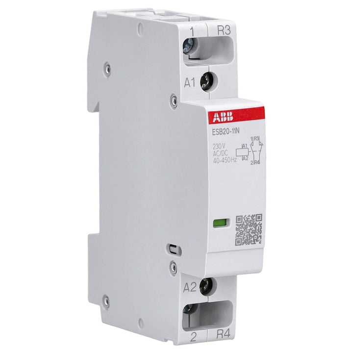 ABB Installationsschütz 20 A, 1S/1Ö, ESB20-11N-06, 230V ABB Installationsschütz, weiss
