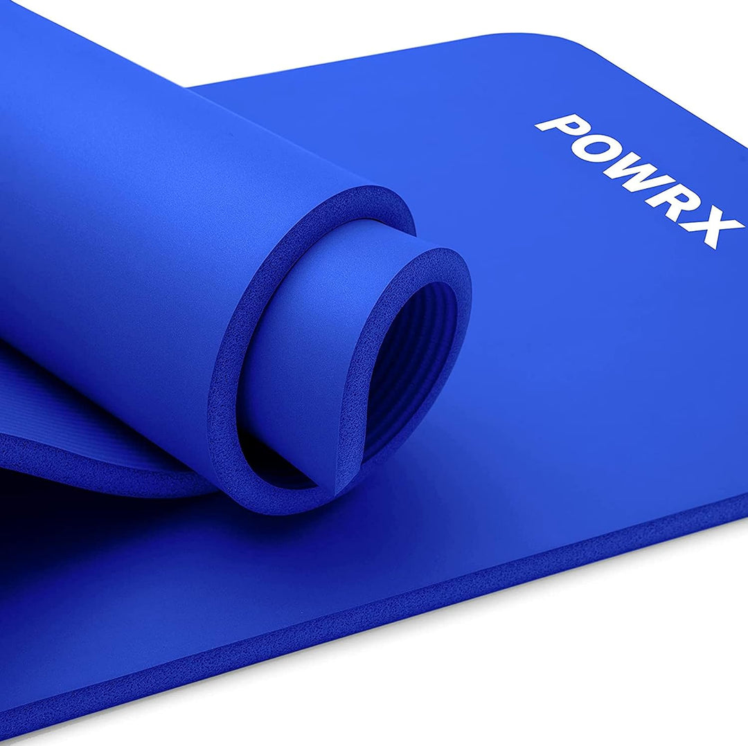 POWRX Gymnastikmatte - Trainingsmatte für Yoga, Gymnastik und Pilates Zu Hause - rutschfeste, Phthal
