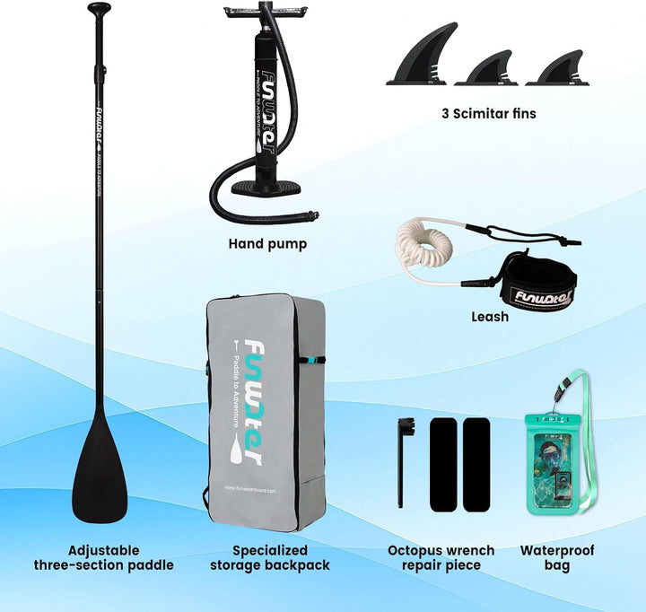 FunWater Aufblasbares Stand Up Paddle Board 10&