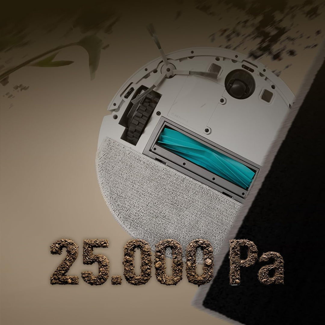 Cecotec Saugroboter Conga Y90 Pearl, Laser-Navigation, KI-Hinderniserkennung, 25000 Pa, Absaugstatio