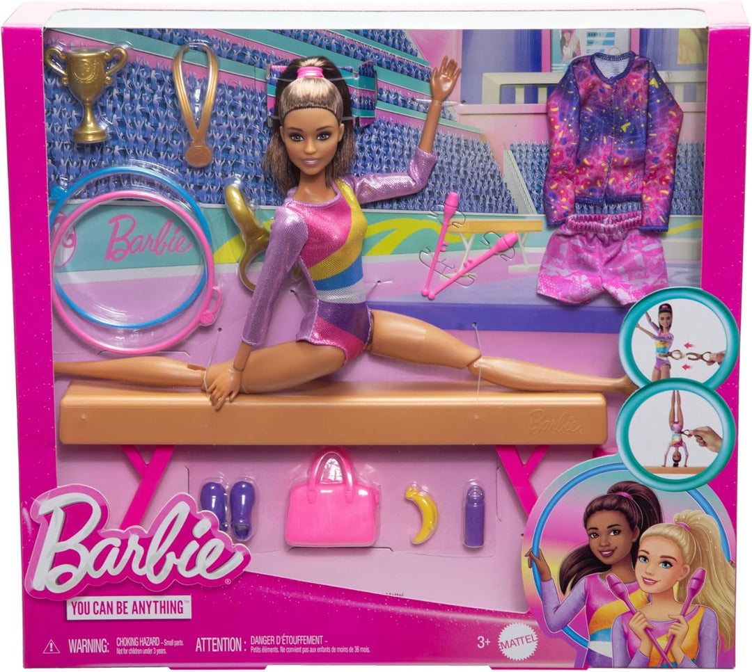Barbie Turnspass-Spielset - über 10 thematisch passenden Teilen für siegreiche Geschichten, bunt sch